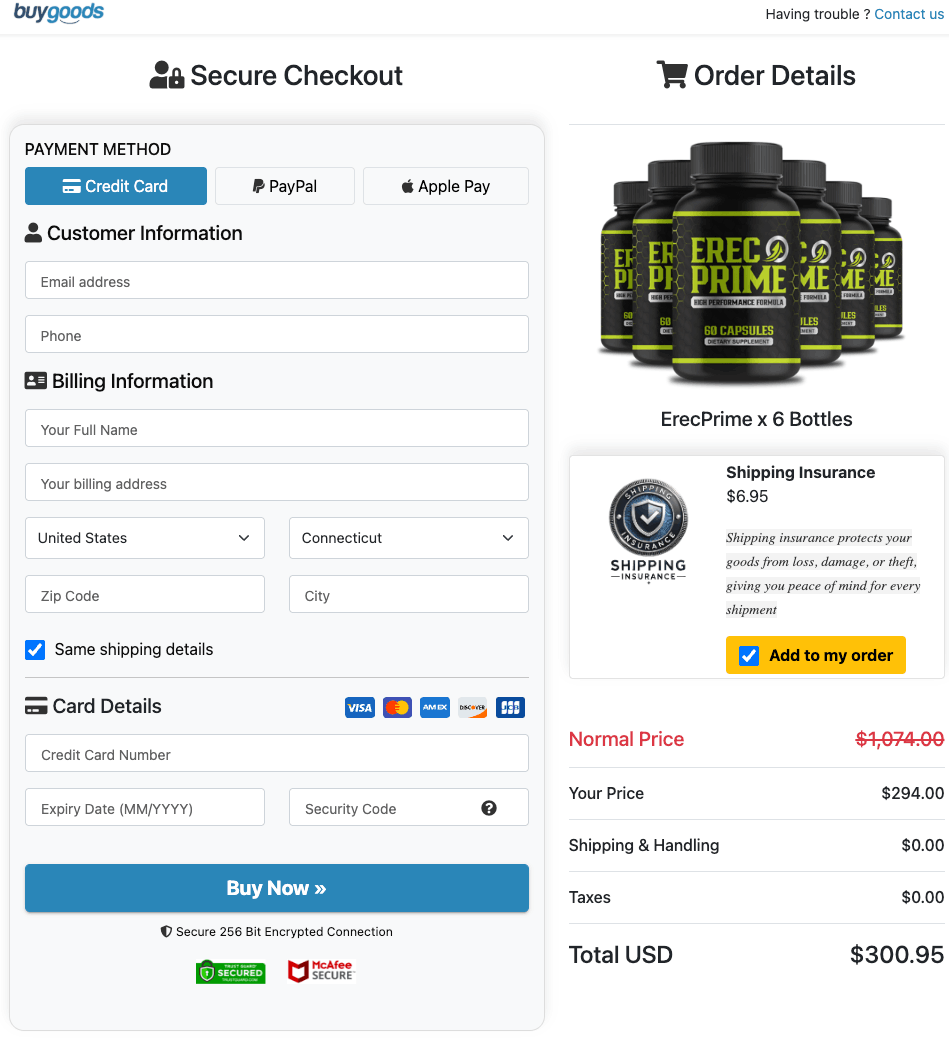 ErecPrime Discount page